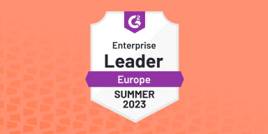 G2 Enterprise Leader Europe Summer 2023 badge