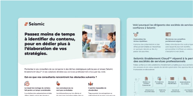 Seismic pour les sociétés de services professionnels